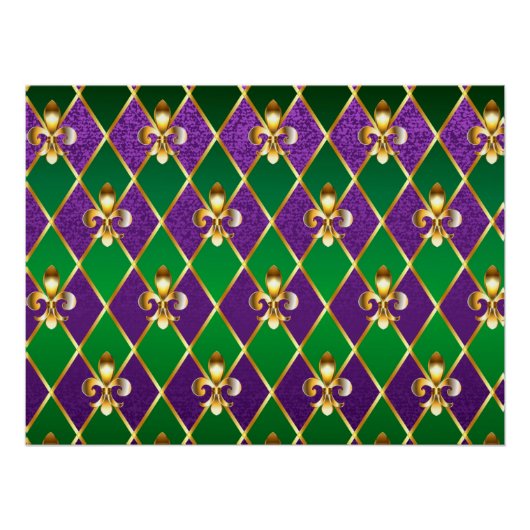 Juwelry Background Mardi Gras Perfect Poster (Voorkant)