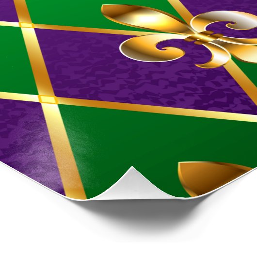 Juwelry Background Mardi Gras Perfect Poster (Hoek)
