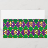 Juwelry Background Mardi Gras Programma (Voorkant / Achterkant)