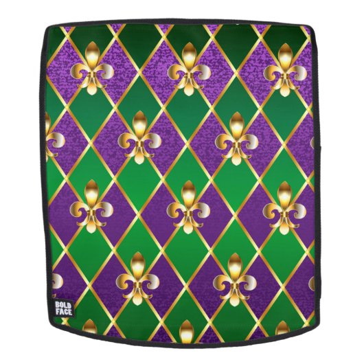 Juwelry Background Mardi Gras Rugtassen (Verwijderbaar gezicht)