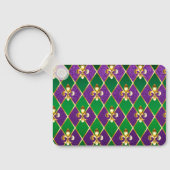 Juwelry Background Mardi Gras Sleutelhanger (Achterkant)