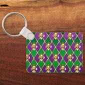 Juwelry Background Mardi Gras Sleutelhanger (Achterkant)
