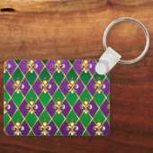 Juwelry Background Mardi Gras Sleutelhanger (Voorkant)