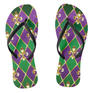 Juwelry Background Mardi Gras Teenslippers