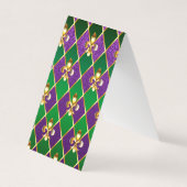 Juwelry Background Mardi Gras Visitekaartjes (Voorkant)