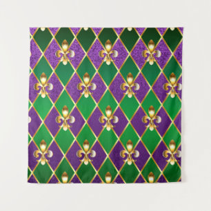 Juwelry Background Mardi Gras Wandkleed