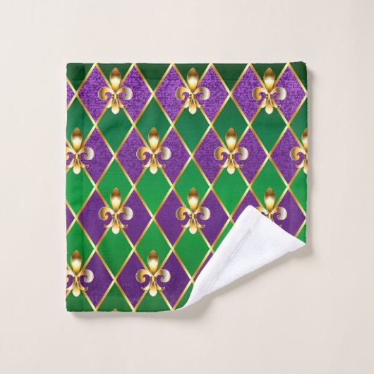 Juwelry Background Mardi Gras Washandje (Wasdoekje)