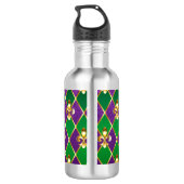 Juwelry Background Mardi Gras Waterfles (Achterkant)