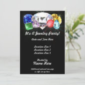 Juwelry Party Custom Invites Kaart (Staand voorkant)