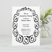 Juwelry Party Custom Invites Kaart (Staand voorkant)