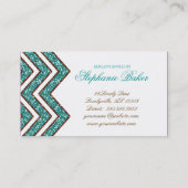 Juwelry Visitekaartje Chevron Sparkle Blue (Achterkant)