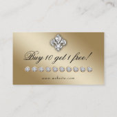 Juwelry Zebra Fleur de lis Sparkle Gold Loyalty (Achterkant)