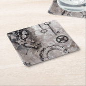 Juxtaposition II Vierkante Kartonnen Onderzetter (Schuin)