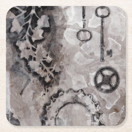 Juxtaposition II Vierkante Kartonnen Onderzetter (Voorkant)