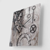 Juxtaposition II Vierkante Klok (Hoek)