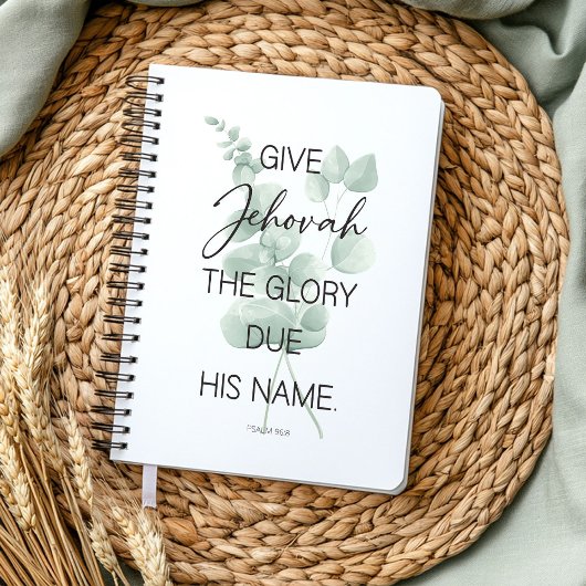 JW 2025 Année Carnet texte avec Eucalyptus Feuille