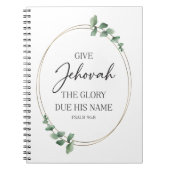 JW 2025 Année Carnet texte avec Eucalyptus Feuille (Devant)