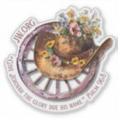 JW 2025 Année Texte Sticker Western Vinyl (Devant)