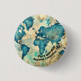 JW 2025 Pure Worship Regionale Conventie Pin Ronde Button 3,2 Cm