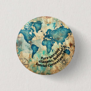 JW 2025 Pure Worship Special Conv Schotland Ronde Button 3,2 Cm
