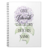 JW 2025 Yeat Text Carnet avec Hydrangea (Devant)