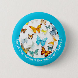 JW 2026 Year Text Colorful Butterflies Ronde Button 5,7 Cm