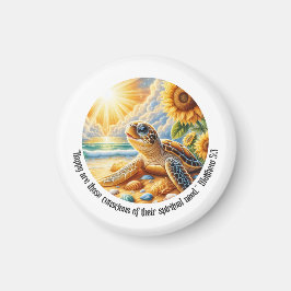 JW 2026 Year Text Happy Turtle Matthew 5:3 Magneet