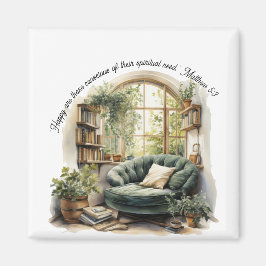 JW 2026 Year Text Matthew 5:3 "Cozy Nook" Magneet