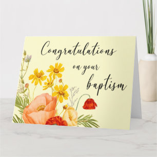 JW Baptism Cadeaux - Carte de voeux Fleur Rouge