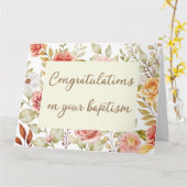 JW Baptism Cadeaux - Carte de voeux Fleur Rouge (Fleur jaune)