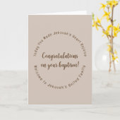 JW Baptism Carte de voeux pliée (Fleur jaune)