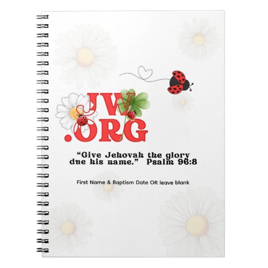 JW Baptism Gift Keepsaké - Carnet pour elle (Devant)