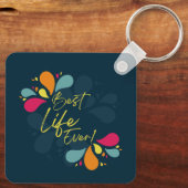 JW Beste Leven Ooit! Button Sleutelhanger (Achterkant)