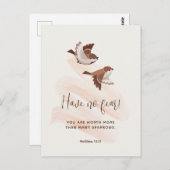 JW Briefkaart met de Schrift, Matteüs 10:31 | JW (Voorkant / Achterkant)