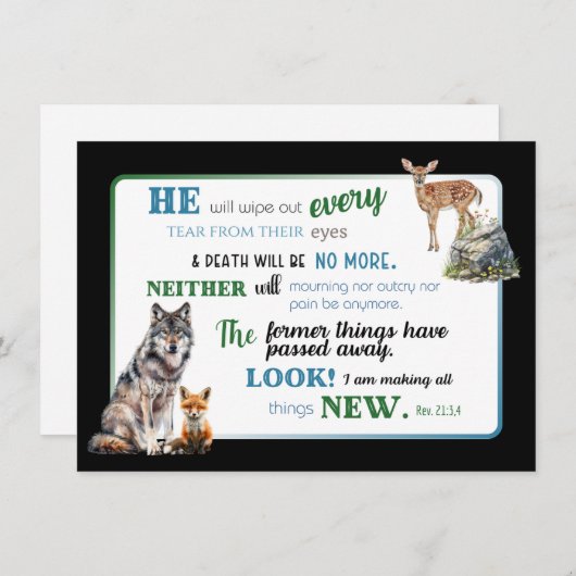 JW Carte de Sympathie pour Frères - Apocalypse 21: (Devant / Derrière)