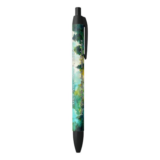 JW Doop Bewaar Cadeaupennen voor hem Zwarte Inkt Pen (Achterkant (Verticaal))