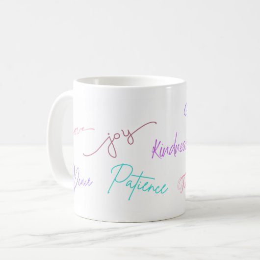 JW Écriture Mug Fruitage de l'Esprit (Devant gauche)