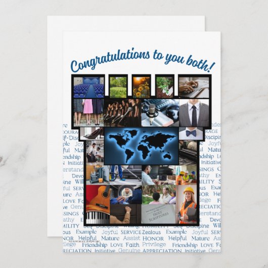 JW feliciteert met de Bethel Acceptance Kaart van (Voorkant / Achterkant)