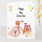 JW Gelukkig Nieuw Dienstjaar Kaart (Gele Bloem)