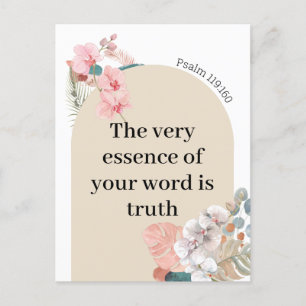 JW Gift 2023-jaartekst Psalm 119:160 boho arch Briefkaart