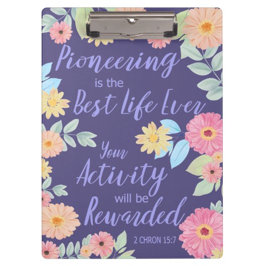 JW Gift Pioneering is het beste leven ooit Klembord (Voorkant)