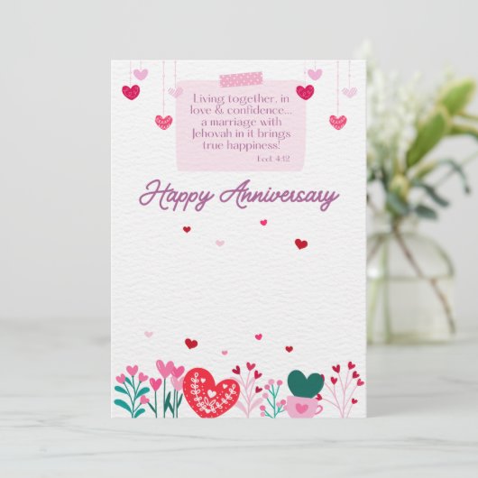 JW Happy Jubileum Kaart (Staand voorkant)