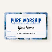 JW Keepsake Convention Badge Pure Worship (Voorkant)
