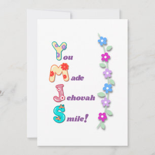 JW Kids Kaart "Je hebt Jehovah doen glimlachen"!