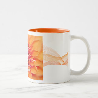JW Koffiebeker Rom 12:12 Verheug je en volhard Tweekleurige Koffiemok
