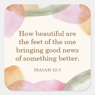 JW Pioneer Gift, Jesaja 52:7 JW Vierkante Sticker