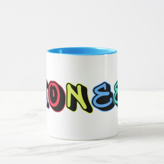JW Pioneer Spray Paint Letters Wrap Around Mok (Midden)