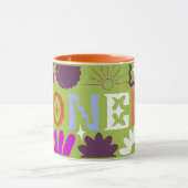 JW Pioneer Wavy Wrap Autour de Green Funky Mug (Centre)