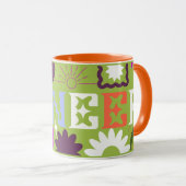 JW Pioneer Wavy Wrap Autour de Green Funky Mug (Devant droit)