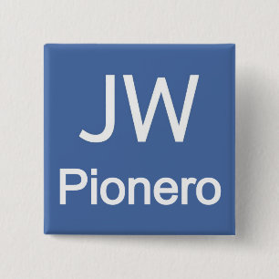 JW Pionero Vierkante Button 5,1 Cm